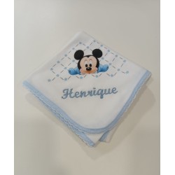 Fralda Para Bebé Mickey - Personalizada Com Nome