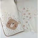 Conjunto Manta e Babygrow Em Veludo Ursinhos