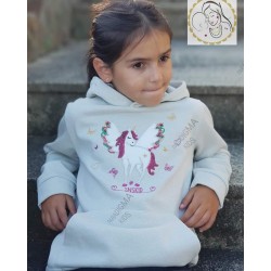 Camisola Hoodie Menina - UNICORNIO