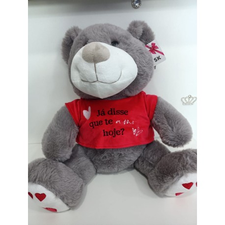 Peluche com a frase (Já disse que te amo hoje?) 35 cm