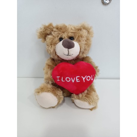 Peluche com a frase (I Love You) 16cm