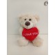 Peluche com a frase (I Love You) 16cm