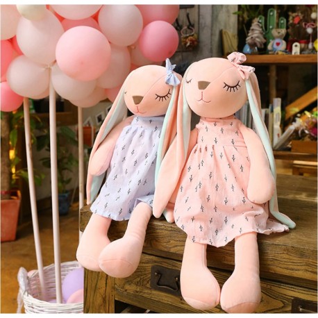 Peluche Boneca coelha com orelhas longas, brinquedo infantil para crianças