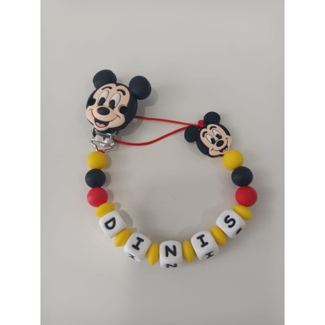 Prende Chupeta personalizável em silicone com personagens Disney